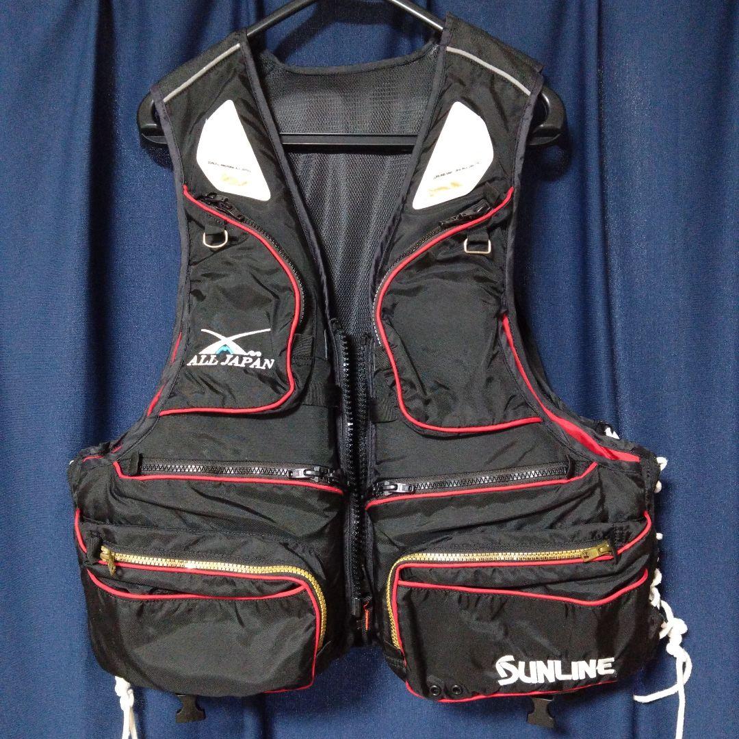 SUNLINE ALL JAPAN ライフジャケット ブラック/レッド