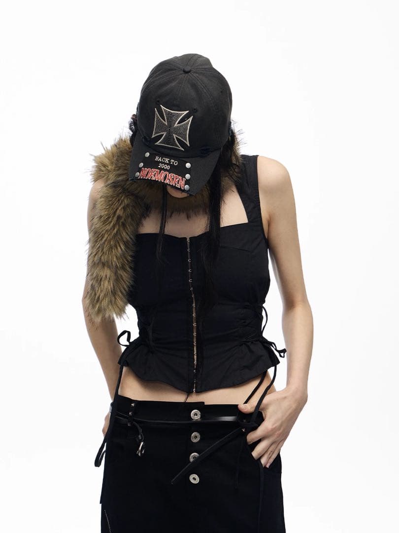 no E mosen ピークキャップ バックトゥ2000デニムキャップ 男女兼用