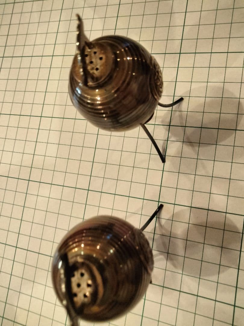 最終価格、和骨董、ペアーセット、日本製ア-ト、希少品シルバー、刻印有り