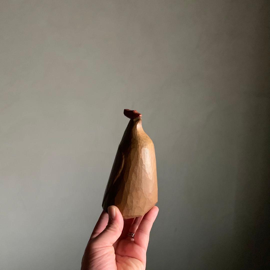 木彫 鶏 但馬木彫 彫刻作品 石田えいじ 古道具 アンティーク アート オブジェ