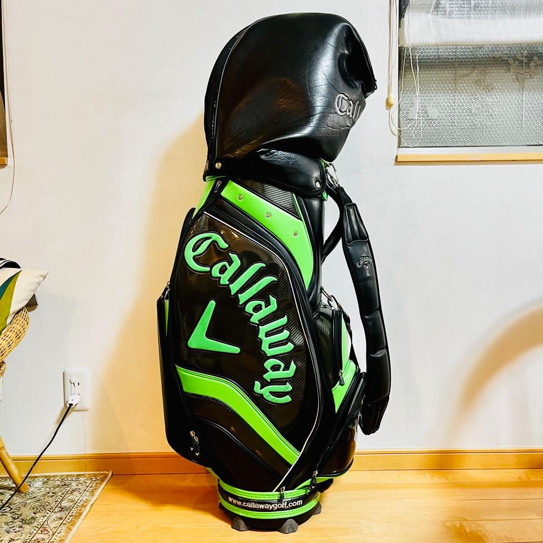 【美品】Callaway キャロウェイ キャディバッグ ブラック/グリーン 9型