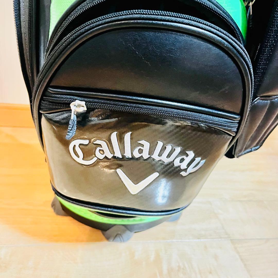 【美品】Callaway キャロウェイ キャディバッグ ブラック/グリーン 9型