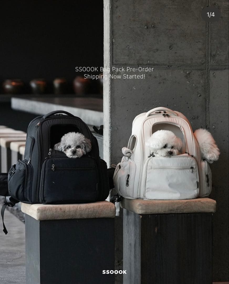 SSOOOK ブラック犬用キャリーバッグ