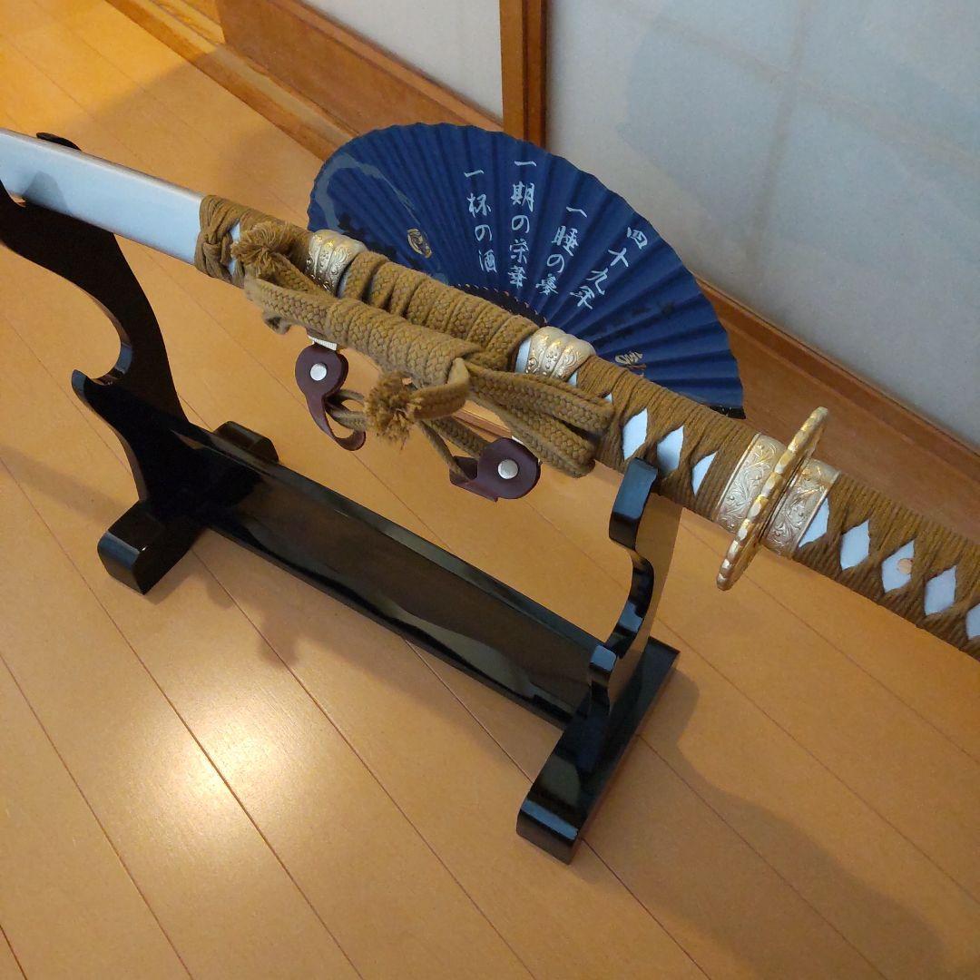 模造刀／上杉謙信モデル／刀台座&扇子セット