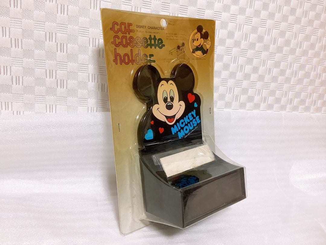 昭和レトロ ❤︎ミッキーマウス❤︎ カーカセットフォルダー 未使用・未開封 レア