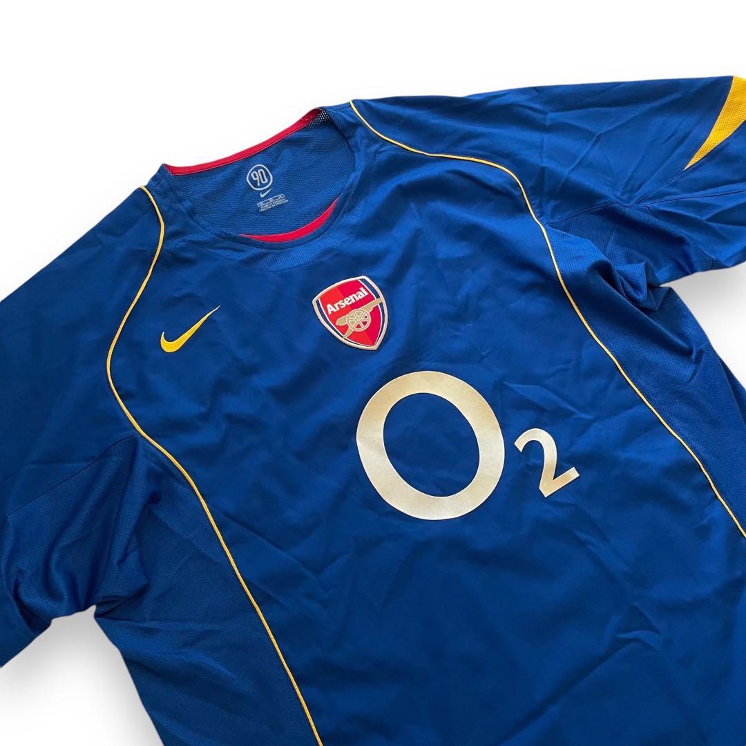 00s Arsenal Nike ゲームシャツ O2 アウェイ ブルー XL