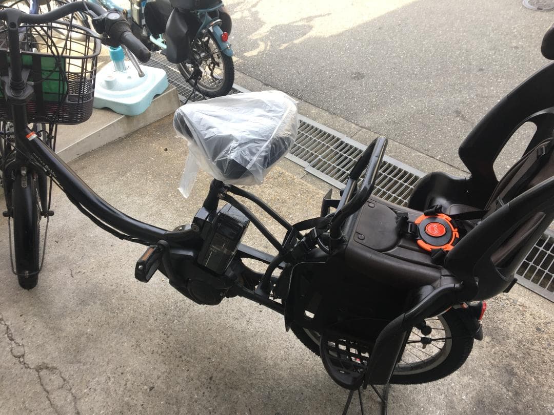 地域限定送料無料　パスバビー　子供乗せ　12,3AH　黒　神戸市　電動自転車