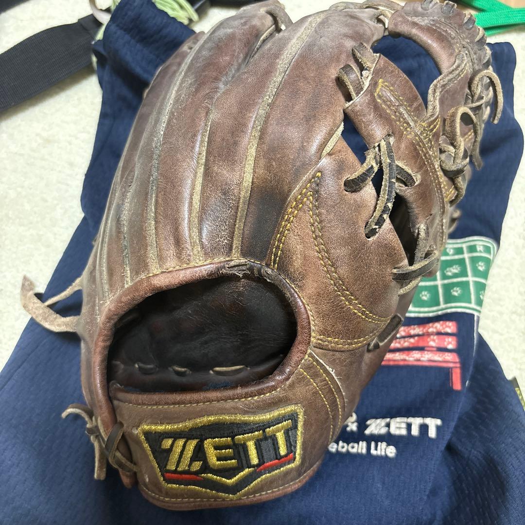 S*様 元プロ野球選手使用　内野手公式グローブ