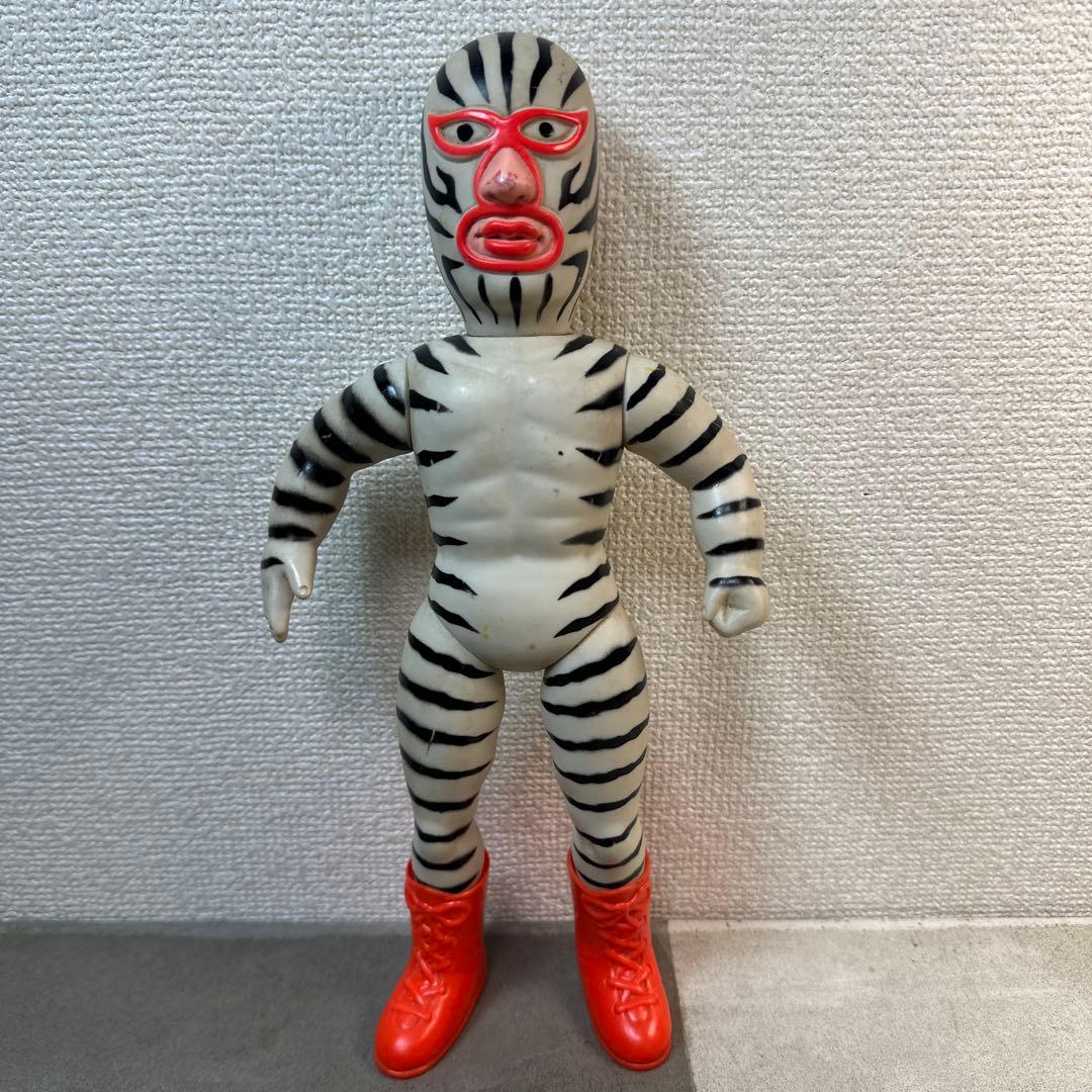 当時物 グレートゼブラ タイガーマスク 中嶋製作所 ソフビ 梶原一騎 辻なおき
