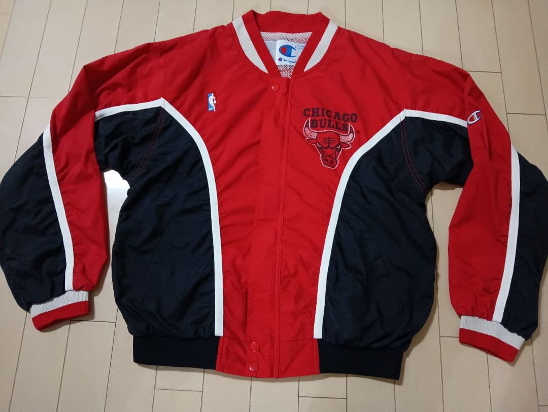 NBA シカゴ ブルズ チャンピオン ナイロン ジャケット ウォームアップ
