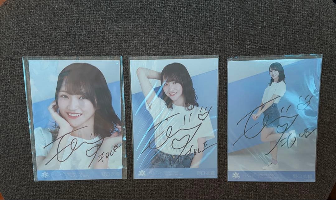 イコラブ　野口衣織　生写真　直筆コンプ