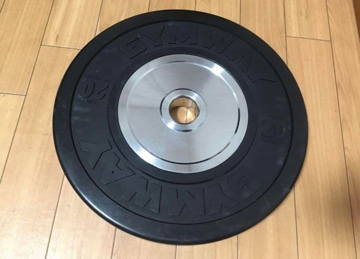 ① GYMWAYバンパープレート 20kg x 1枚
