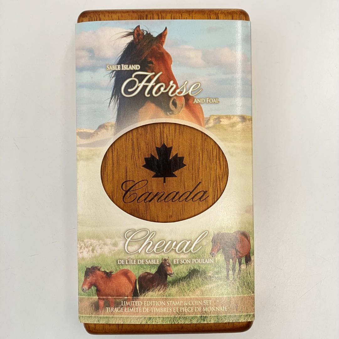 カナダ造幣局発行 Sable島/セーブル 馬 記念＆切手セット 2006年