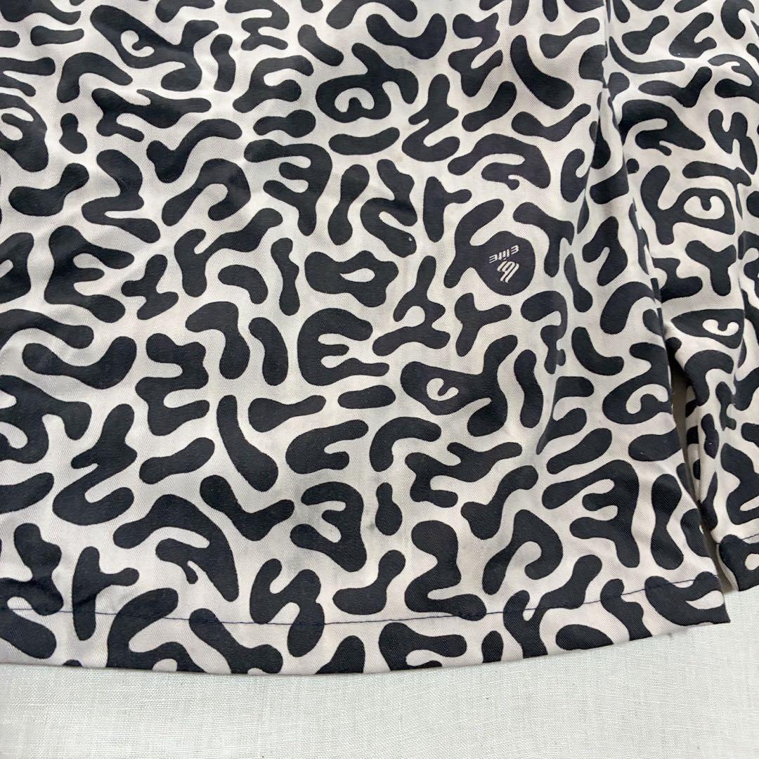 80s 韓国軍 襟章 ワッペン付き HBT バクテリアカモ 迷彩 長袖 シャツ