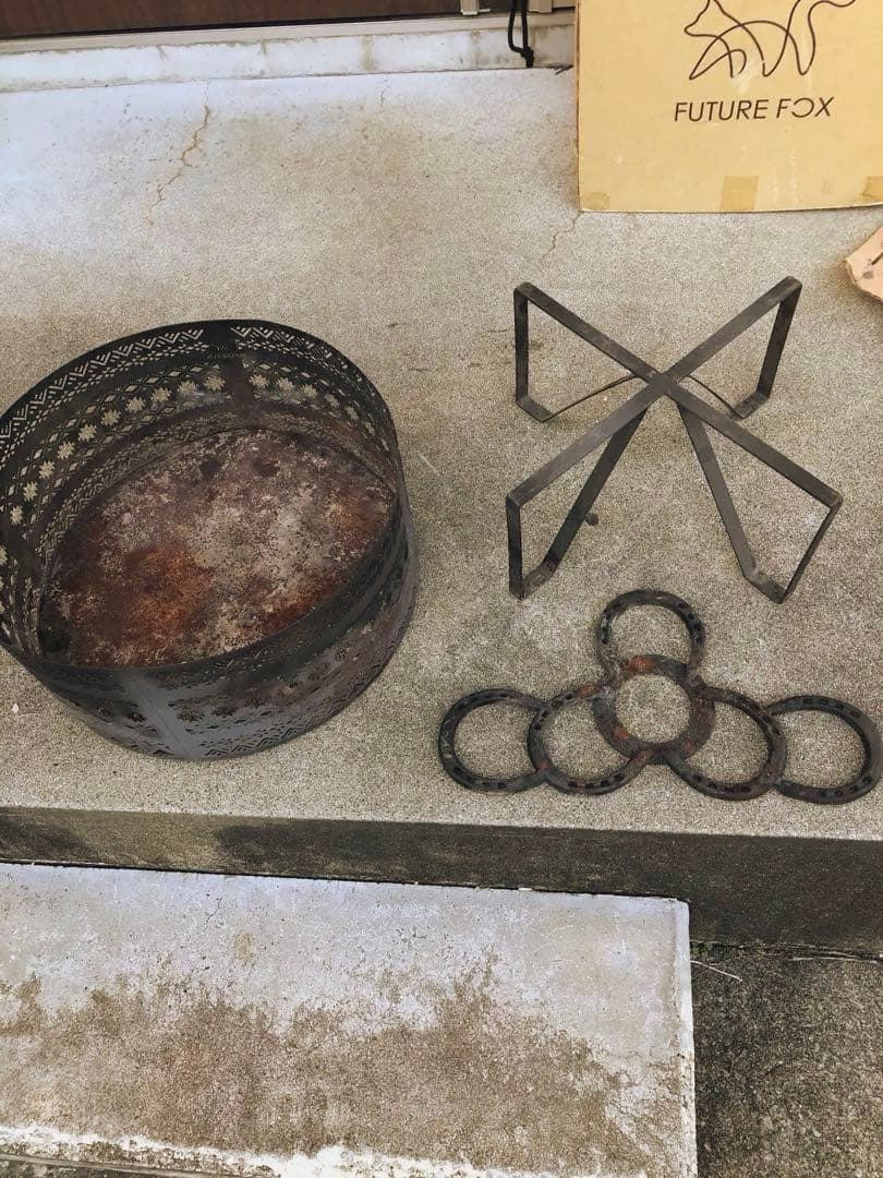 FUTURE FOX NAVAJO 焚き火台　シート　収納袋トングセット