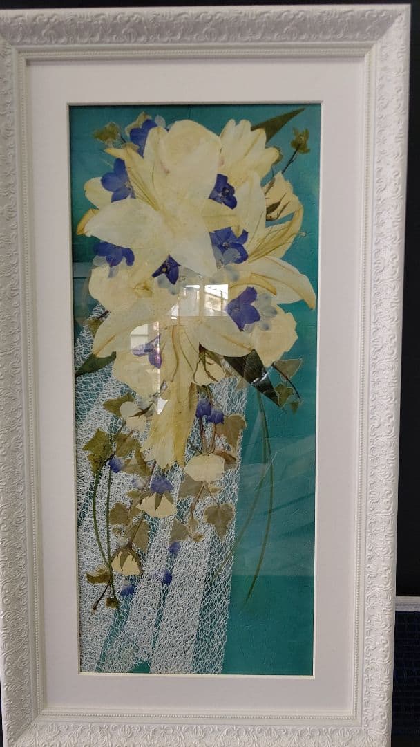 押し花　ユリのブーケ