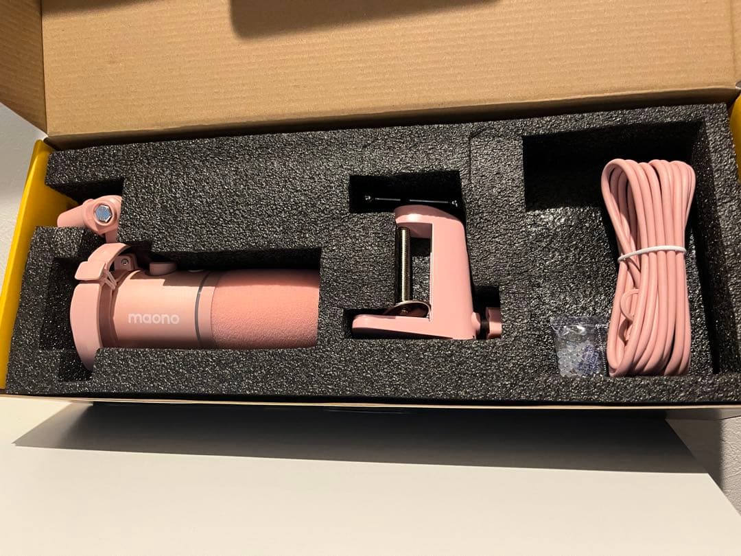 MAONO ゲーミングマイク USB XLR接続 ダイナミックマイク ピンク