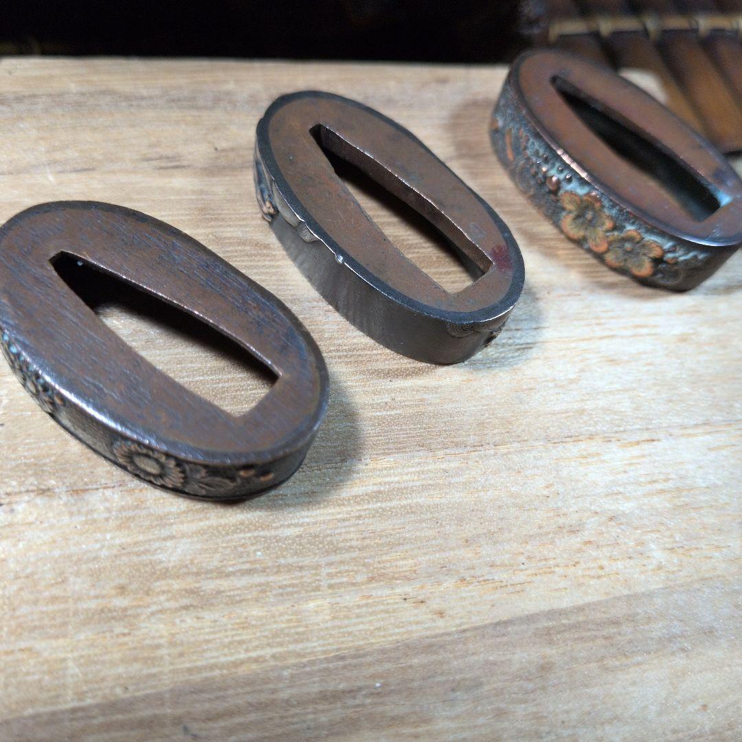 金属製の縁頭 3点セット