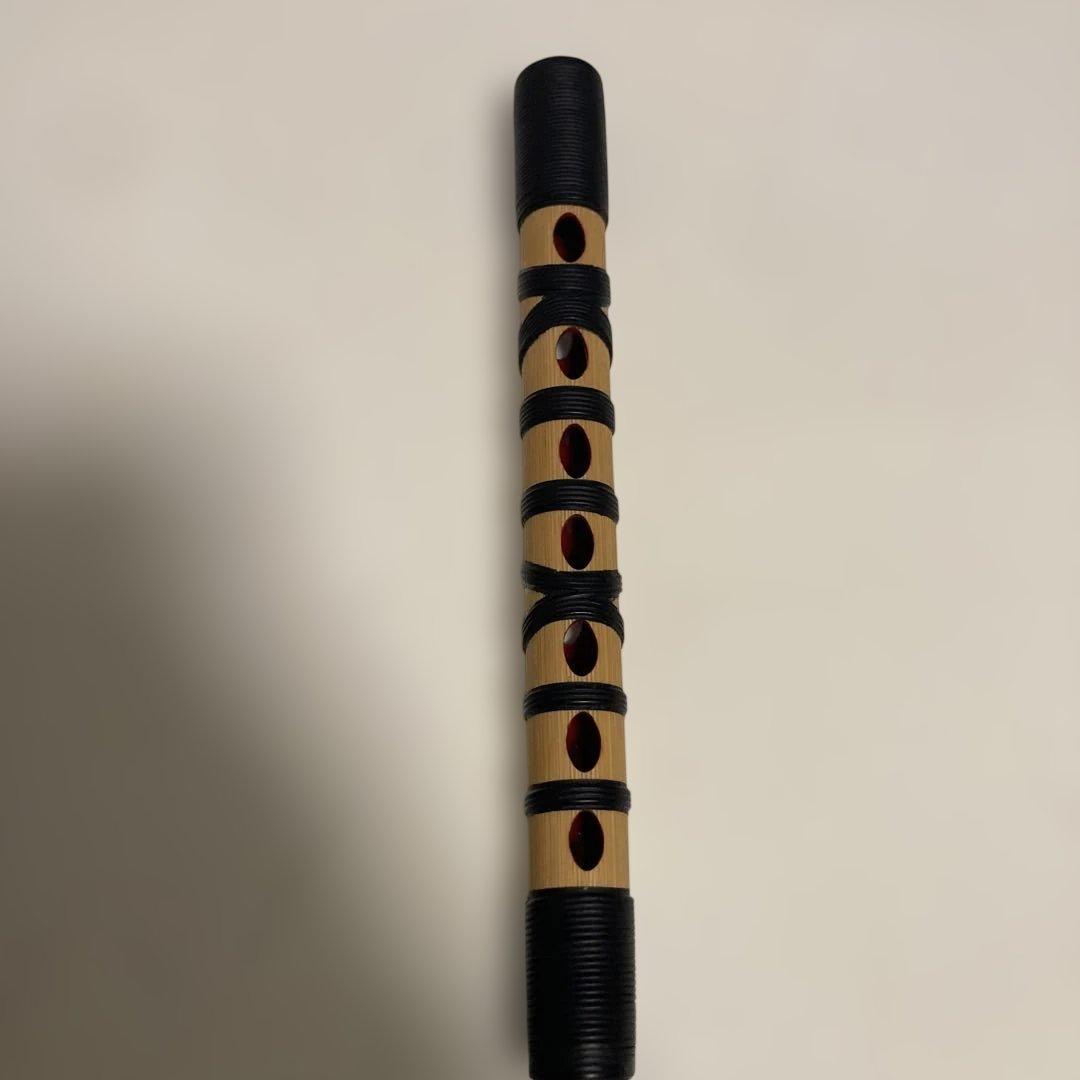 篳篥(ひちりき) 本管　雅楽　白竹　籐巻き　カシュウ漆塗り　ろぜつリード付き