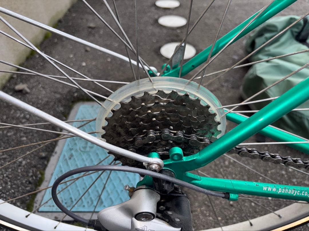 Panasonic ツーリングロードバイクグリーン カバー付き