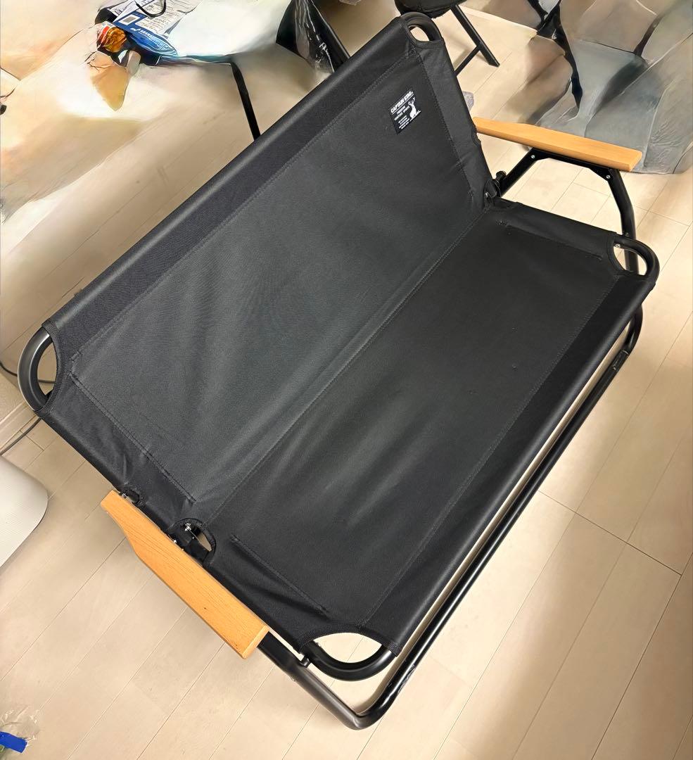 CAPTAIN STAG アウトドアベンチ　カバー&おまけ付き 黒