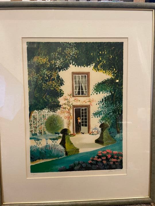 ボネック　田園の別荘、私の青い自転車　リトグラフ　２枚セット