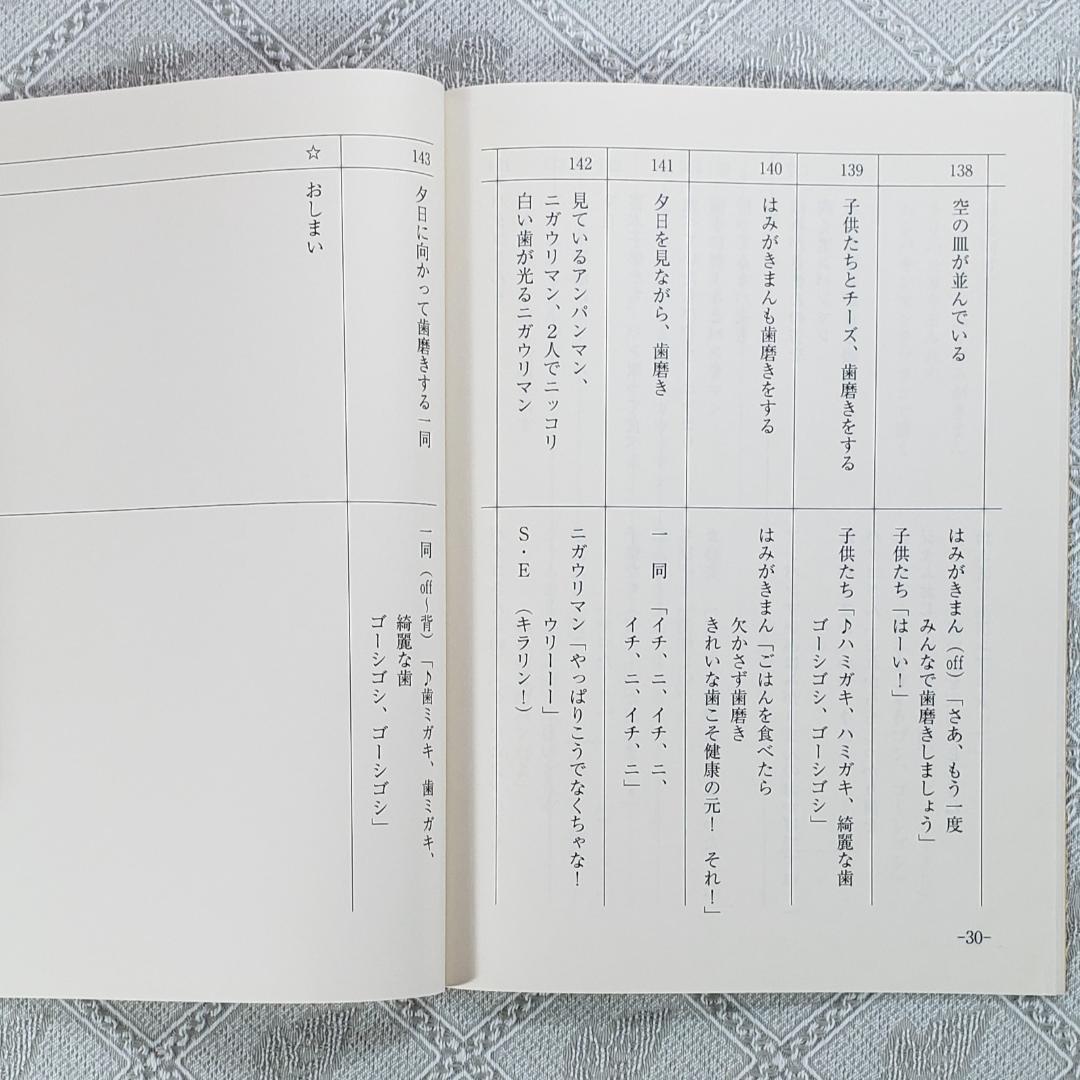 【ＡＲ台本】◆『やなせたかし それいけ！ アンパンマン』2冊 アニメ 台本◆