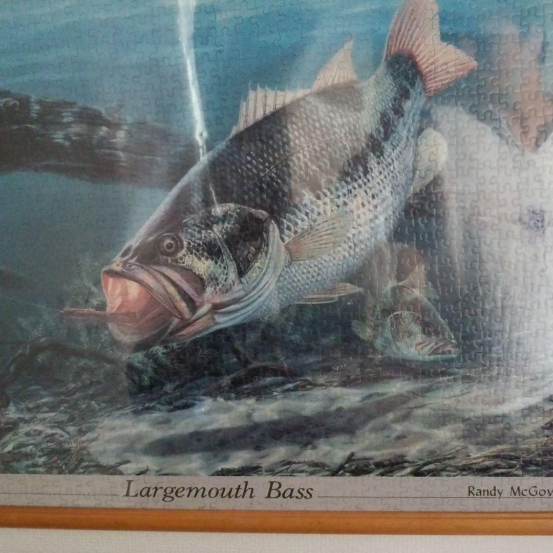 1000ピースパズルブラックバス額入り