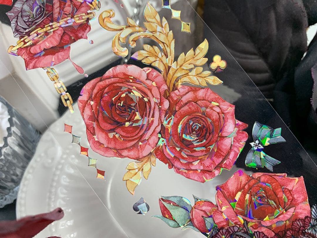 新七天《黯夜玫瑰》 PETテープ　海外マスキングテープ 【1183】