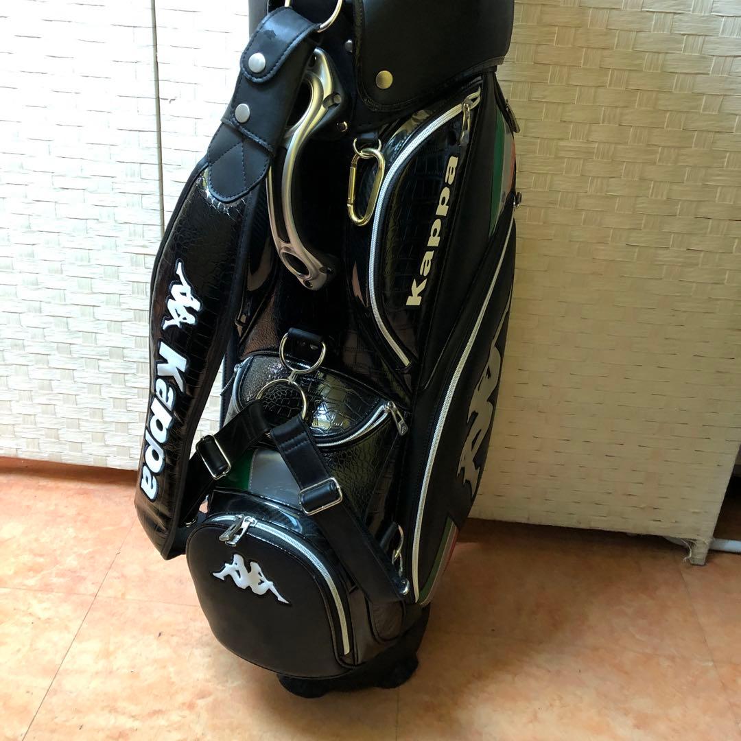 Kappa カッパ キャディバッグ ゴルフバッグ イタリア 3点式 革製 クロコ