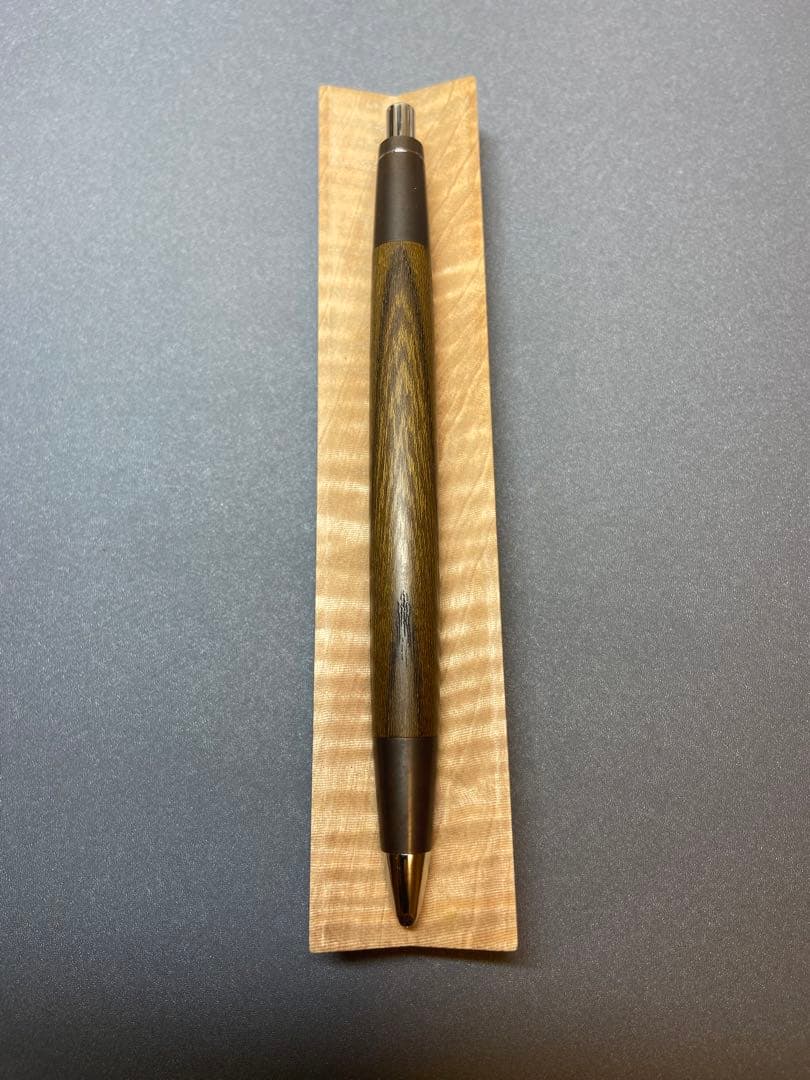 か*け様 伊勢丹限定　野原工芸シャーペン　斑紋金具黒染色　神代けやき