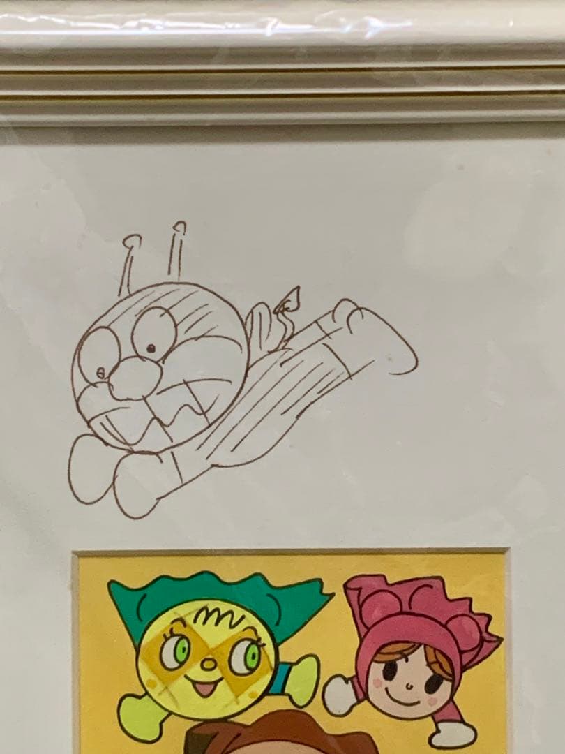 手描き2個サイン3種！やなせたかし直筆原画アンパンマンメロンパンナあかちゃんまん