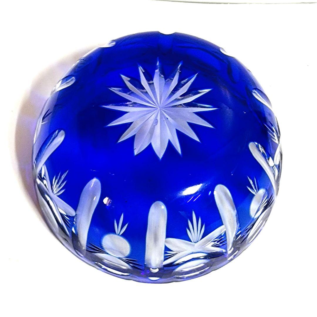 【希少】大正ロマン　切子　ウランガラス　大鉢