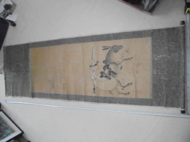 AKa7066　狩野周信　肉筆　掛軸