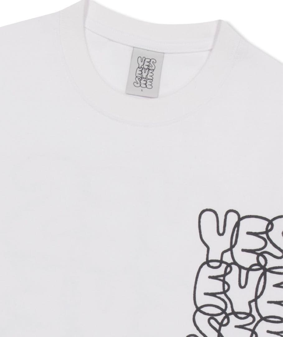 YES EYE SEE ホワイト 長袖Tシャツ　Lサイズ　イエスアイシー