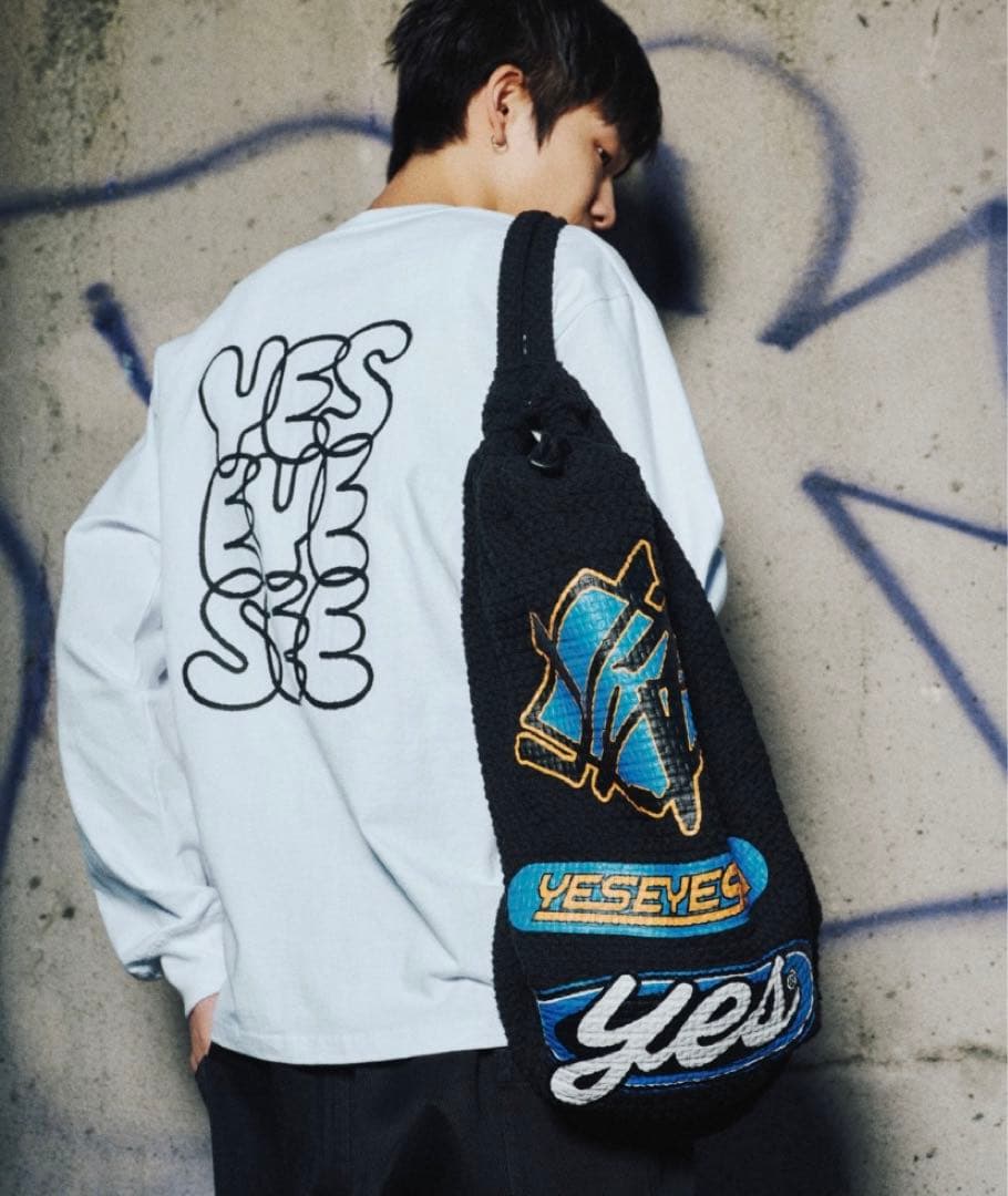 YES EYE SEE ホワイト 長袖Tシャツ　Lサイズ　イエスアイシー