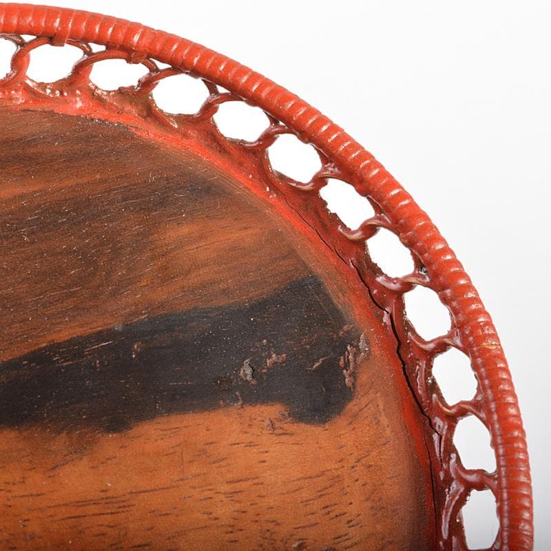 煎茶道具　船橋重郎作　黒柿藤編　銚座　共箱　D　R7108