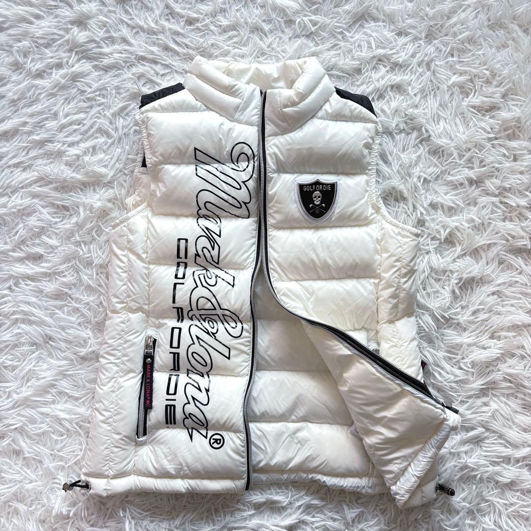 2024モデル 最新作 マークアンドロナ ダウンベスト 中綿 ホワイト 白