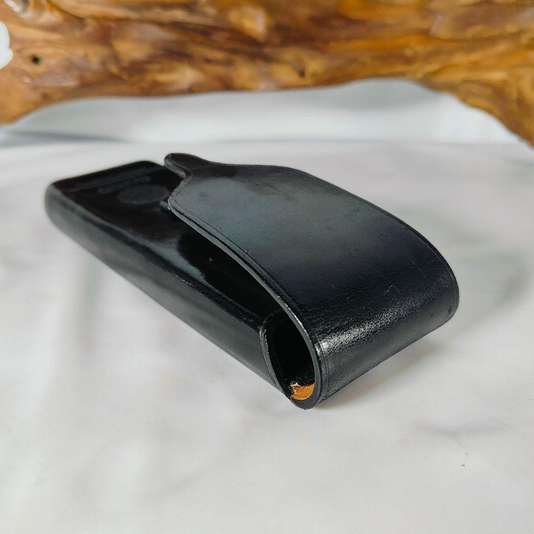 【GANZO／マエストロ2】高級3本差しペンケース　極艶ブラックイタリアンレザー