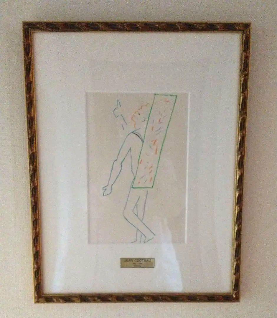 ジャン・コクトー リトグラフ フレーム付き