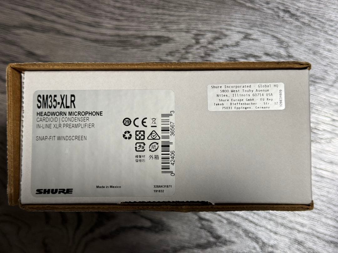 SHURE SM35-XLR ヘッドワーンマイクロフォン