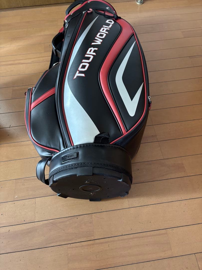 良品　ホンマ　TOUR WORLD キャディバッグ 黒/赤　9インチ