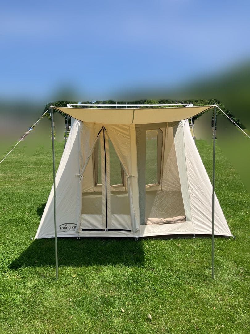 【かじ】① カーカムス スプリングバーテント ホワイトトラベラー US製