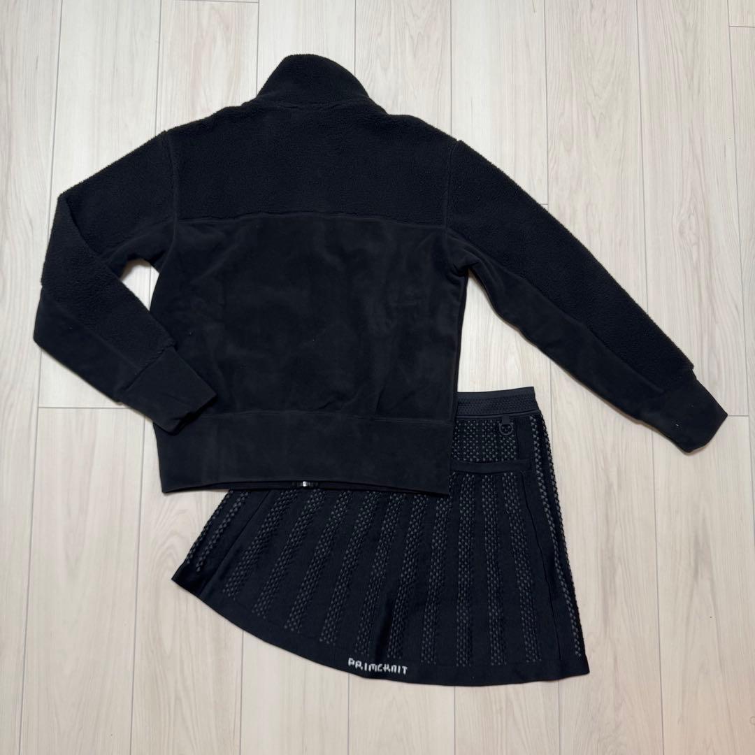 アディダス セットアップ もこもこ ジャケット フリース プライムニットスカート