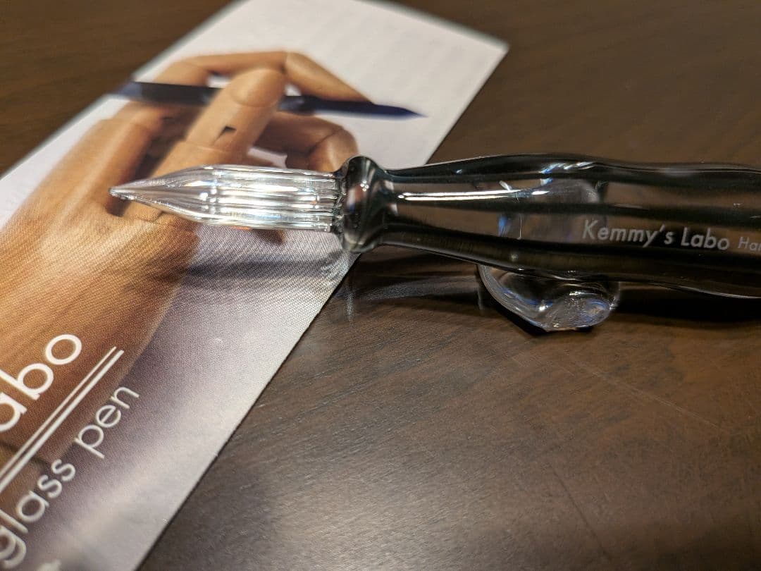 Kenmy's Labo ガラスペン ふと軸　チャコールグレーF