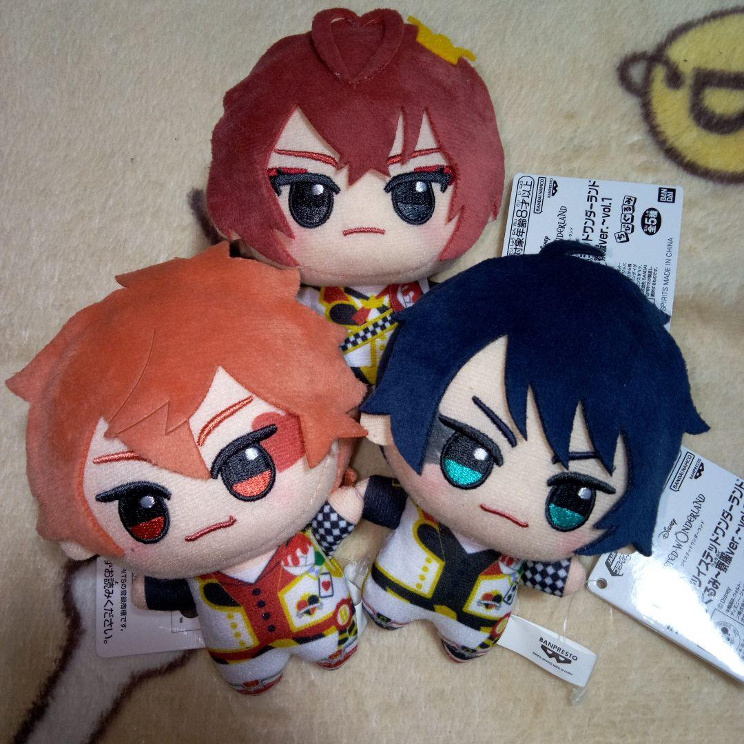 ツイステ ちびぐるみ 寮服ver　リドル　エース　デュース　マスコット