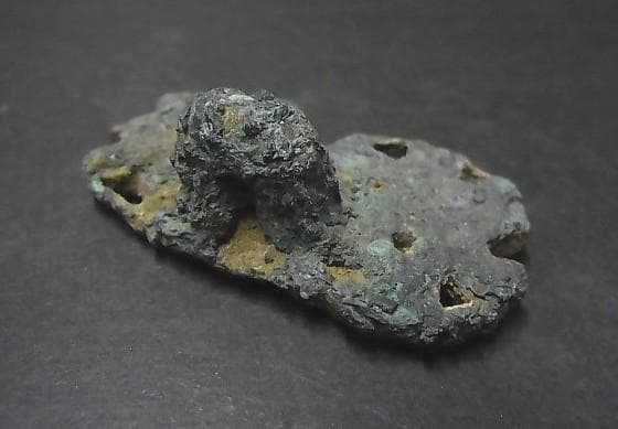 ★U1702★古代品 （19）青銅　大型スタンプ　ブロンズ製　印章　透かし紋様