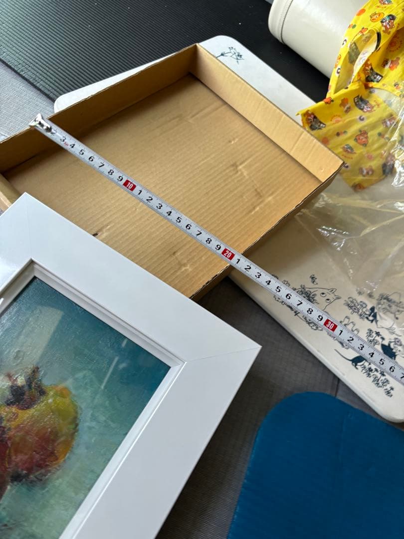 果物の油彩画 Sato作 白フレーム