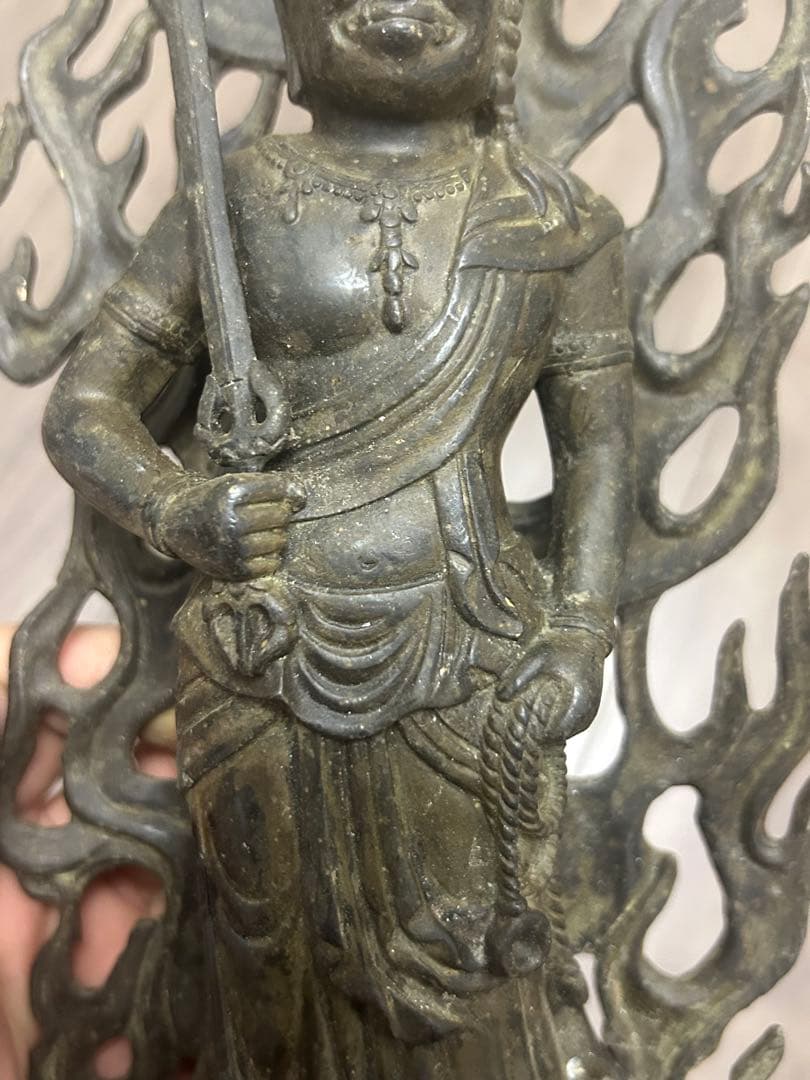 不動明王　仏像　仏師　　守護　厄除け　古銅製 旧家藏出 古董 中国清時代