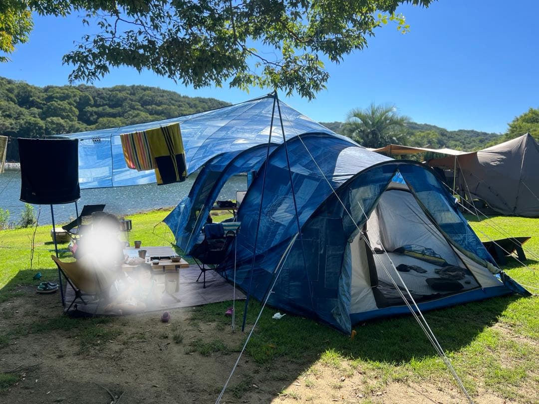 格安タープセット‼️ コールマンILインディゴ トンネル２ルームテント、タープ